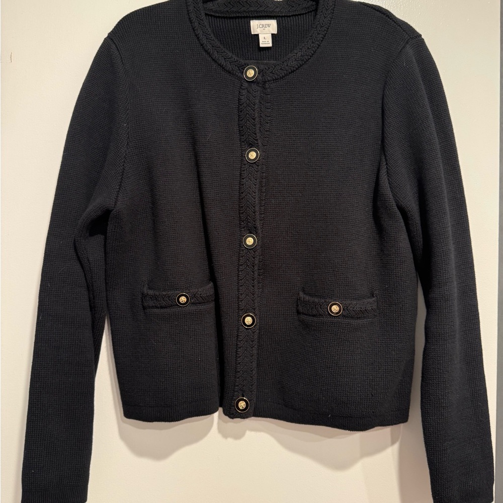 J. Crew Black Knit Cardigan